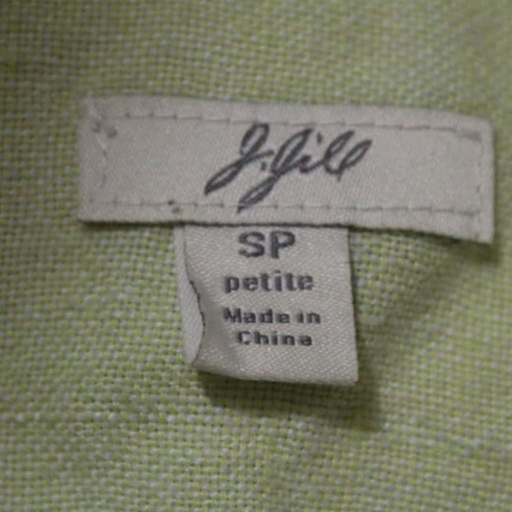 J. Jill 100% Linen green light jacket(684) - Picture 6 of 7